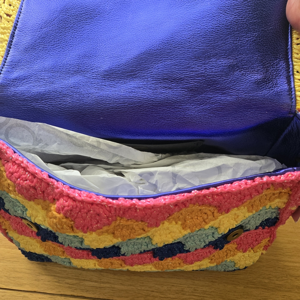 Kurt Geiger Vibrant Crochet Fringe Shoulder Bag - Picture 4 of 4